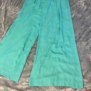 Long flair, High waisted chiffon pants.